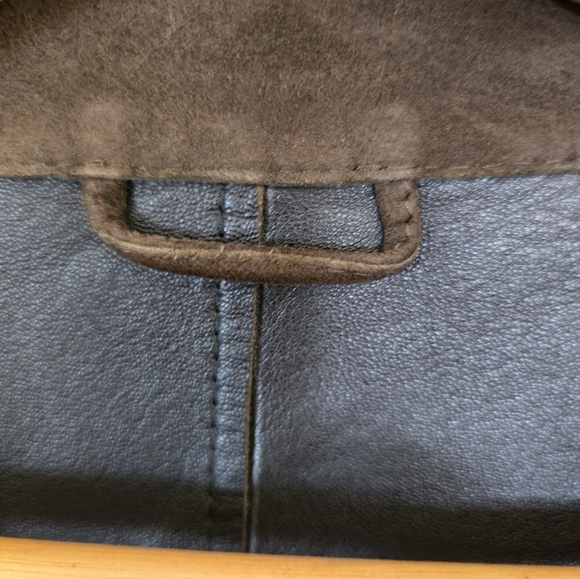 Ermenegildo Zegna Olive Green Suede/Leather Jacket with Lambskin Leather Lining - Picture 5 of 6